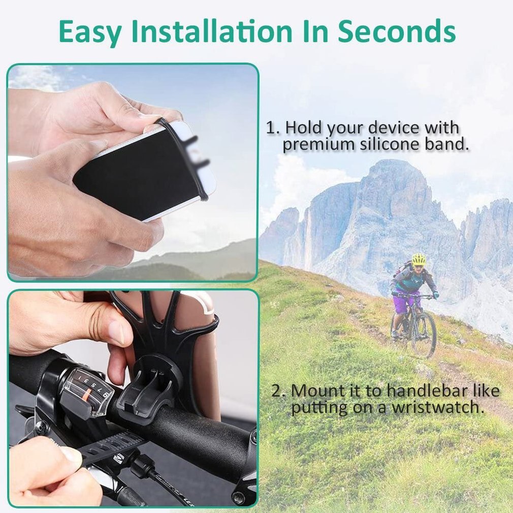 Fiets Telefoon Houder Fiets Mobiele Telefoon Houder Roterende Silicone Motorcycle Stuur Houder Voor Iphone Samsung Xiaomi