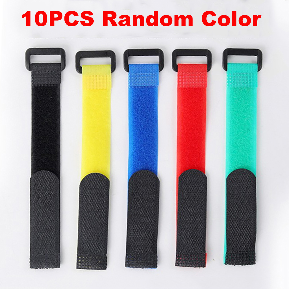 10/20pcs Fishing Rod Tie Strap Holder Strap Suspenders Fastener Hook Loop Cable Cord Tie Belt Fixed Tackle Box Accessories: Brown