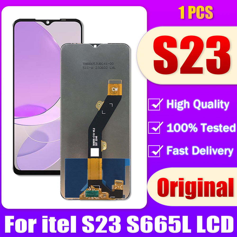 6.6 inch Original For itel S23 S665L LCD Display Touch Screen Digitizer Assembly Repair Replacement Parts For Itel S23 LCD