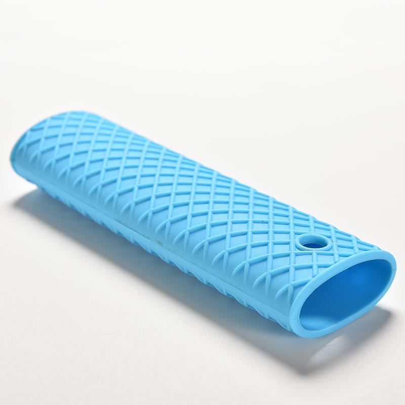 1 ud. Funda de mango de sartén de silicona práctico soporte de mango de sartén manga de cocina piezas de utensilio cubierta de manga