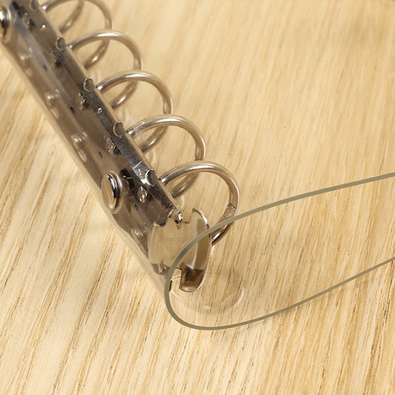 PVC A5/A6/A7 Folder Transparent Plastic Notebook Loose Leaf School Office Supplies File Organizer Storage Folder