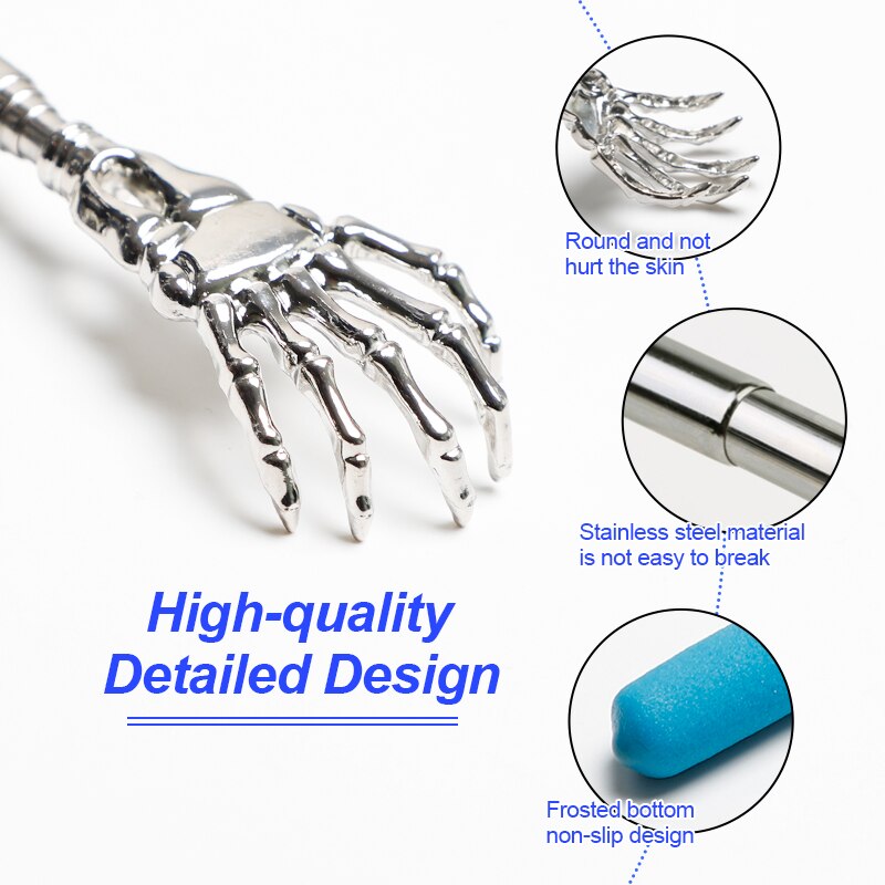 Telescopic Claw Massager Stainless Steel Back Massage Back Scratcher for Blood Circulation Relax Health Tool C1945