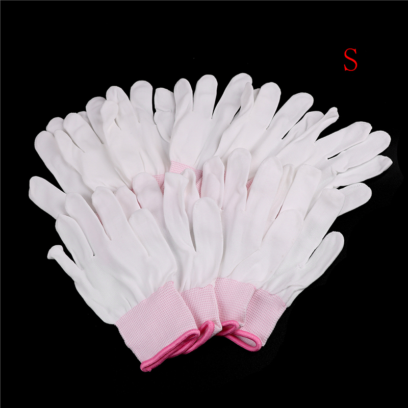 5 paar Antistatische Handschuhe Anti Statische ESD Elektronische Arbeits Handschuhe Pu Beschichtet Palm Beschichtet Finger PC Rutschfeste Für Finger Schutz: YELLOW