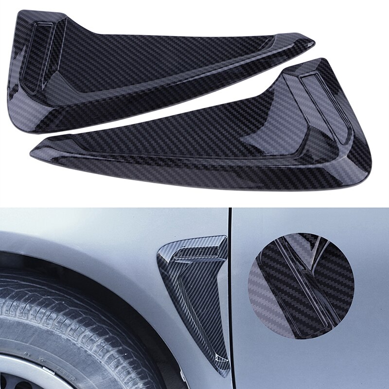 Decorative Carbon Fiber Pattern Side Wing Air Flow Spoiler Fender Grill Intake Vent Trim For X5 F15 -, Car Accessories