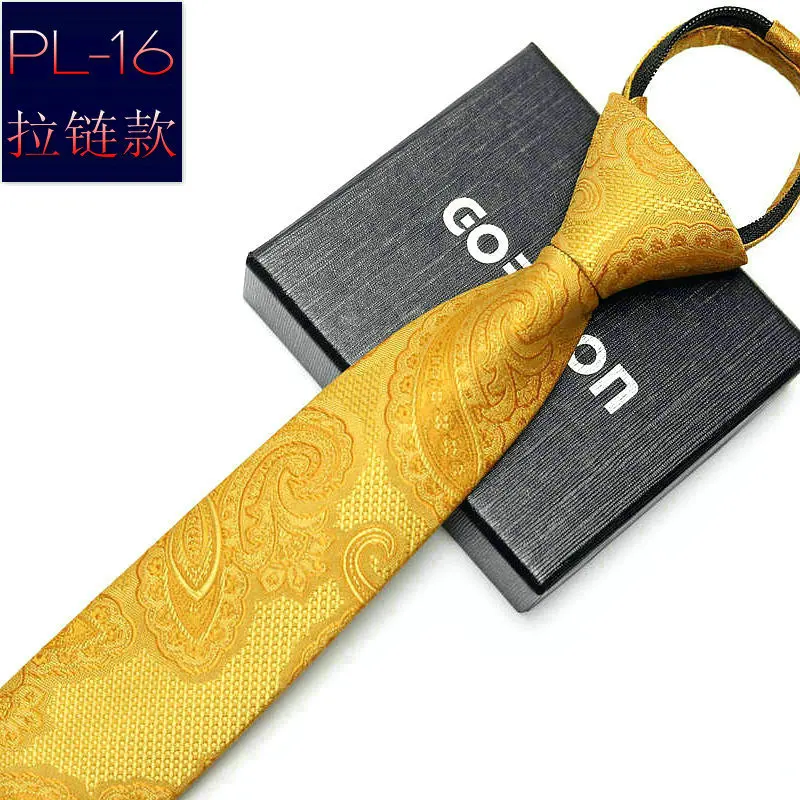 48*6 Cm Mannen Stropdas Bedrijf Formele Kleding Dragen Streep Effen Kleuren Rits Stropdas Voor Mannen slim Skinny Tie