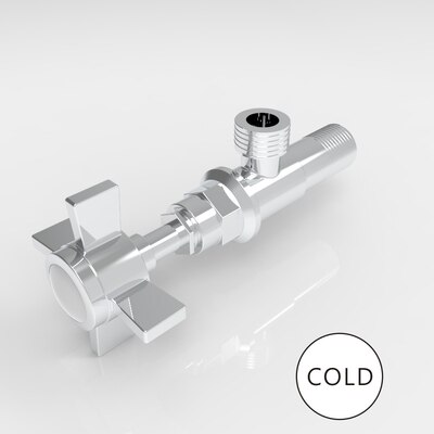 Bathroom Angle Filling Valve Faucets Gold Chrome Kitchen Cold Mixer Tap Accessories Standard G1/2 Threaded Europe Style: single chrome