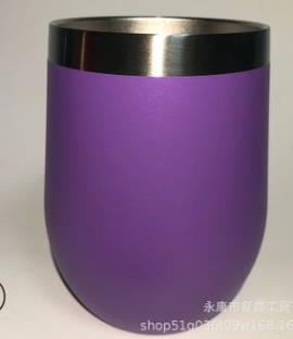 12 unzen Ei Cocktail Becher Wein Tasse Edelstahl Metall Becher Becher Heißer: Violett