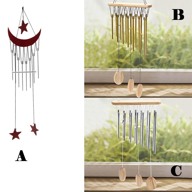 Portable Relaxing Wood Copper Tubes Wind Chimes Bells Bring Silvery Sound To The Garden Home Decor carillon de jardin