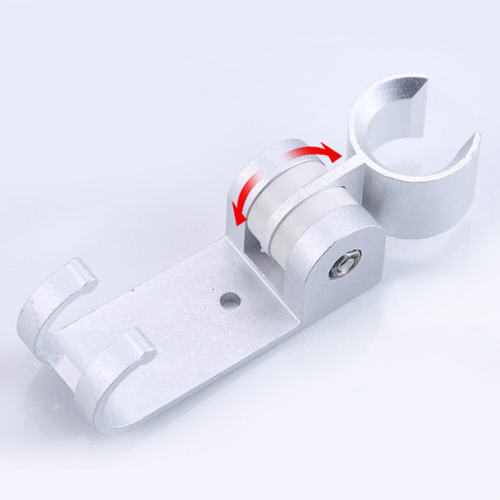 Wall Mount Shower Head Holder Fixed Stand Bracket Adjustable Bath Rack Aluminum Bottom Sitting Shower Base with Hook Seat