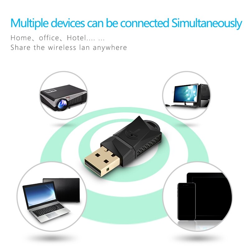 Network Card USB WiFi Adapter 300Mbps 2.4G RTL8192 WiFi Dongle Wi-Fi Adapter USB Receiver for PC Laptop Windows
