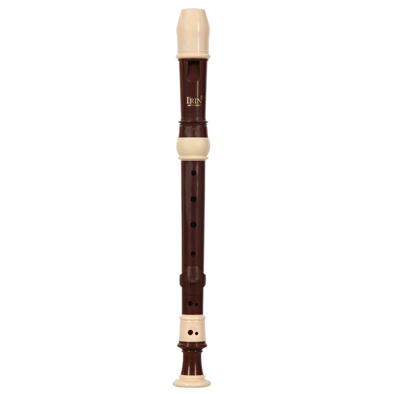 Irin-Grabadora de clarinete Soprano Abs, flauta larga, grabadora barroca, Accesorios para Instrumentos Musicales de huellas para principiantes (café)