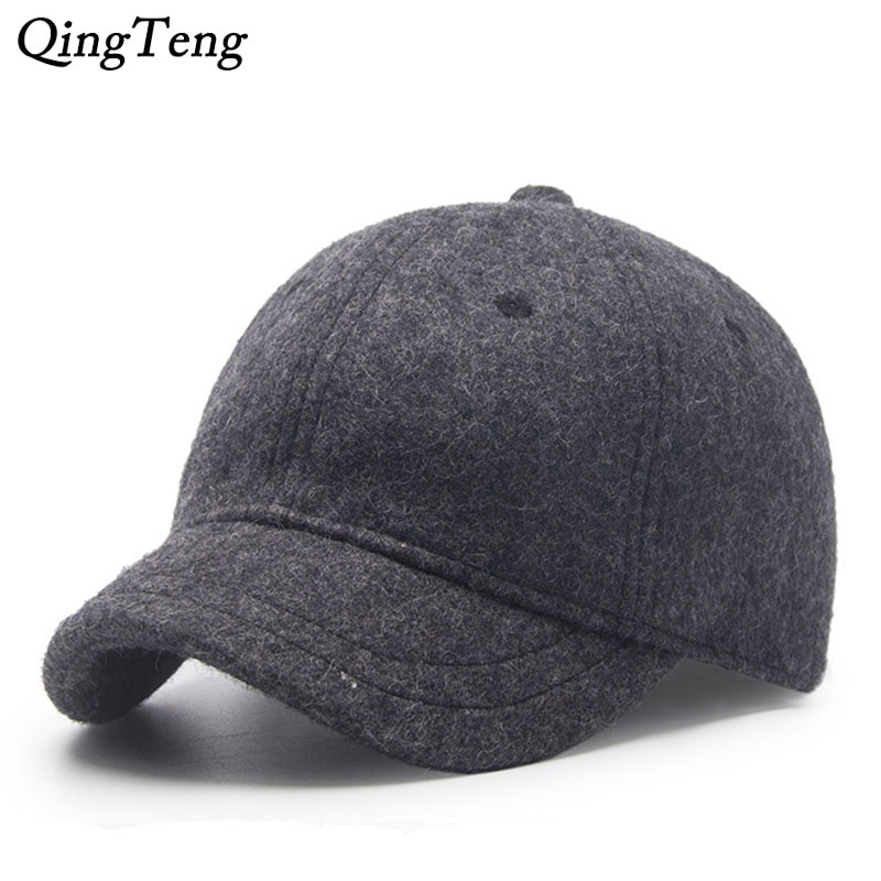 Gorra de béisbol de mezcla de lana de , de Color sólido gorra de béisbol, visera corta para el sol para hombres, gorras de béisbol casuales de combinar para mujeres, Snapback, novedad
