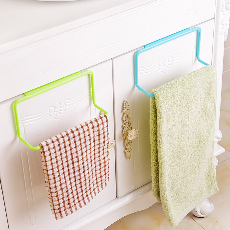 Porte-serviettes support suspendu, organisateur de rangement pour porte arrière, salle de bains, cuisine, armoire, placard, porte-éponge