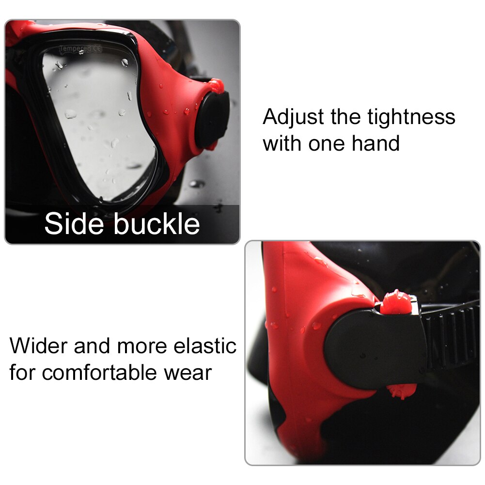 Scuba Duikbril Met Camera Mount Duiken Glazen Anti-Fog Gehard Glas Zwembril 3/4 +/5 Voor freediving Snorkelen