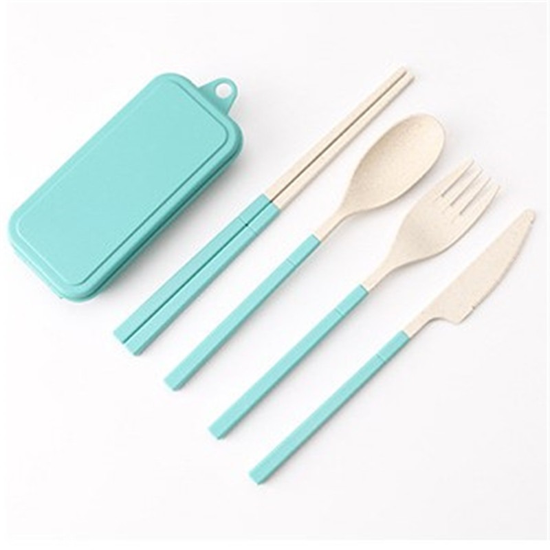 Baby Gadgets Tableware Set Children Utensil Stainless Steel Toddler Dinnerware Cutlery Cartoon Infant Food Feeding Fork Spoon: Green sets