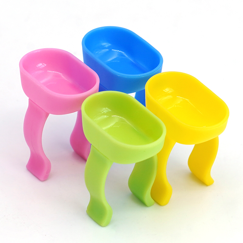 10 Uds. Anillo para mezclar Dental, tazón, taza, soporte de silicona de plástico, plato Dappen de Color aleatorio, anillos para pasta de profilaxis, herramienta práctica