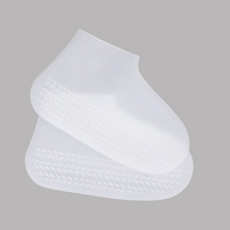 1 Paar Waterdichte Regen Schoenen Covers Regen Boot Herbruikbare Anti-Slip Rubber Regen Overschoenen Outdoor Wandelschoenen Accessoires 2022: WHITE / M