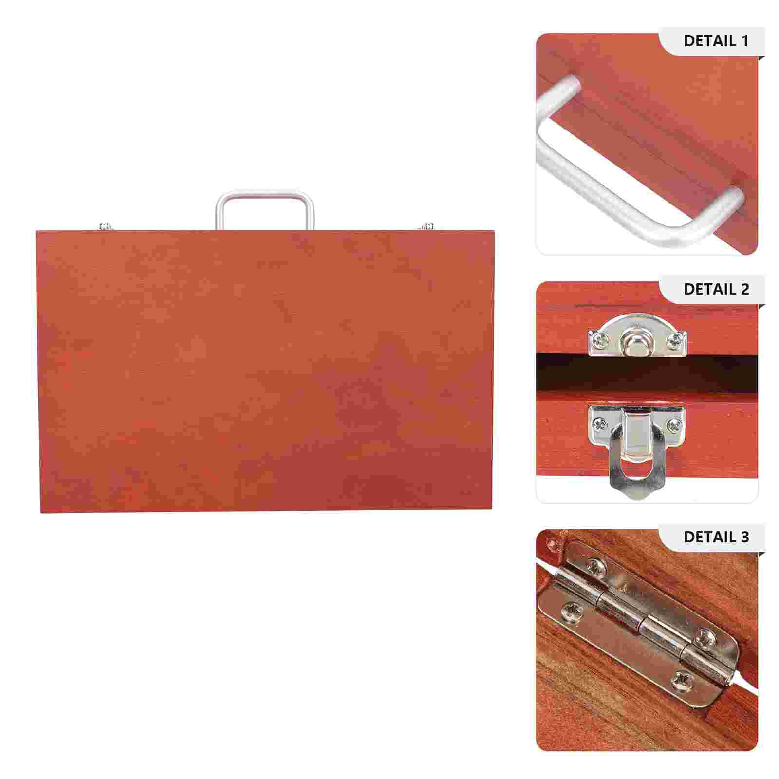 Household Wooden Art Tool Box Paint Art Storage Suitcase Watercolor Oil Pen Case