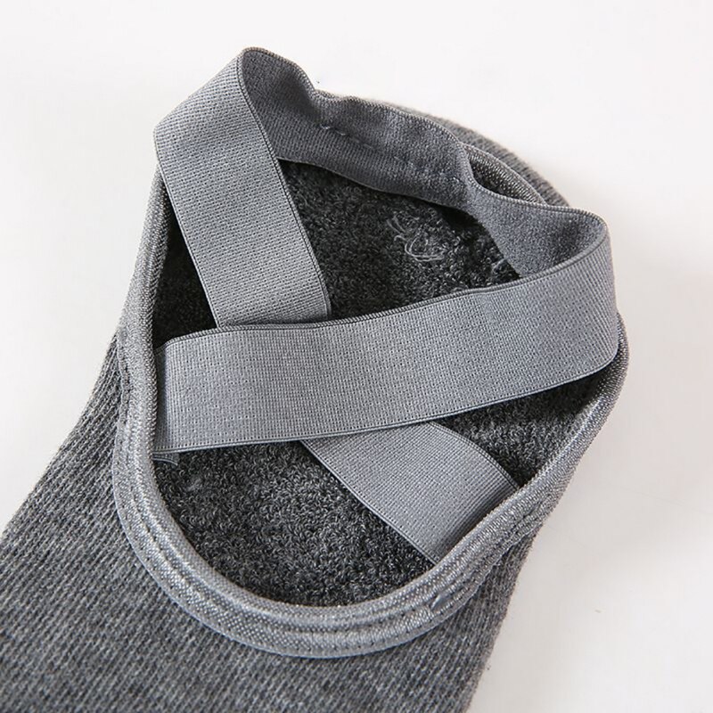 Women Bandage Yoga Socks Anti-Slip Quick-Dry Damping Pilates Ballet Socks Good Grip Women Cotton Socks Fitness Gym