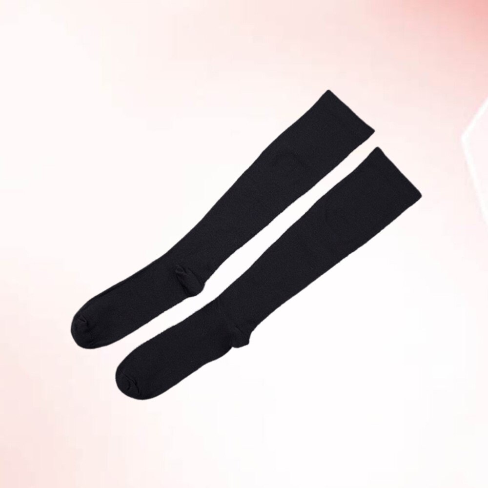 3 Paare Sport Kompression Strümpfe Unterstützung Ärmeln Elastische Lange Socken Atmungsaktive Universal- Sport Socken (Größen/M Schwarz)