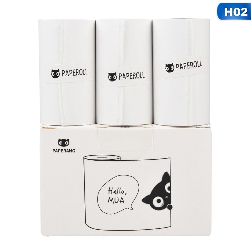 Mini Thermische Printer Draadloos 57*30Mm Gevoelige Sticker Printen Papier Met 3Rolls 5M Verkeerde Topic zelfklevend Papier: 02