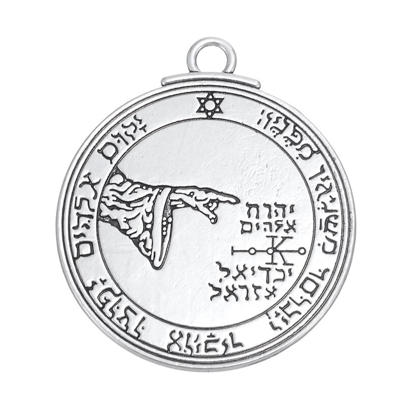 Dawapara Pentacolo di Saturno Talismano Chiave di Salomone messaggio tibetano di fascini e pendenti