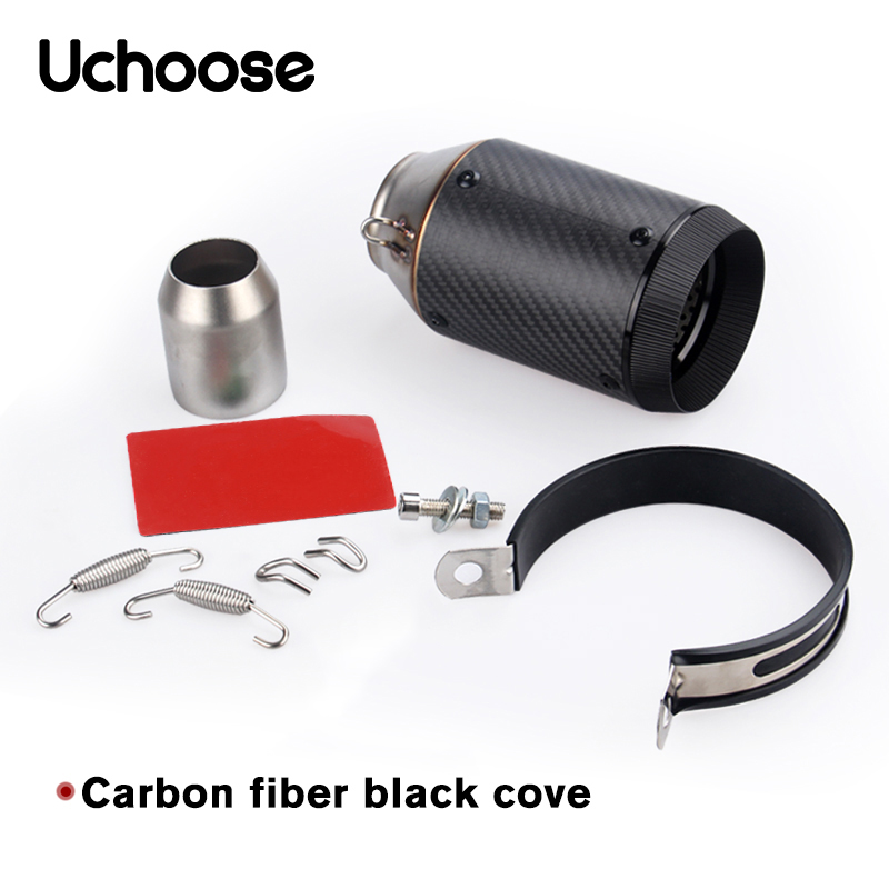 Tubo de escape para motocicleta, silenciador de fibra de carbono para Moto, silenciador Austin Universal para IKASAWAK AHAMAY 51MM innovador: Rosa
