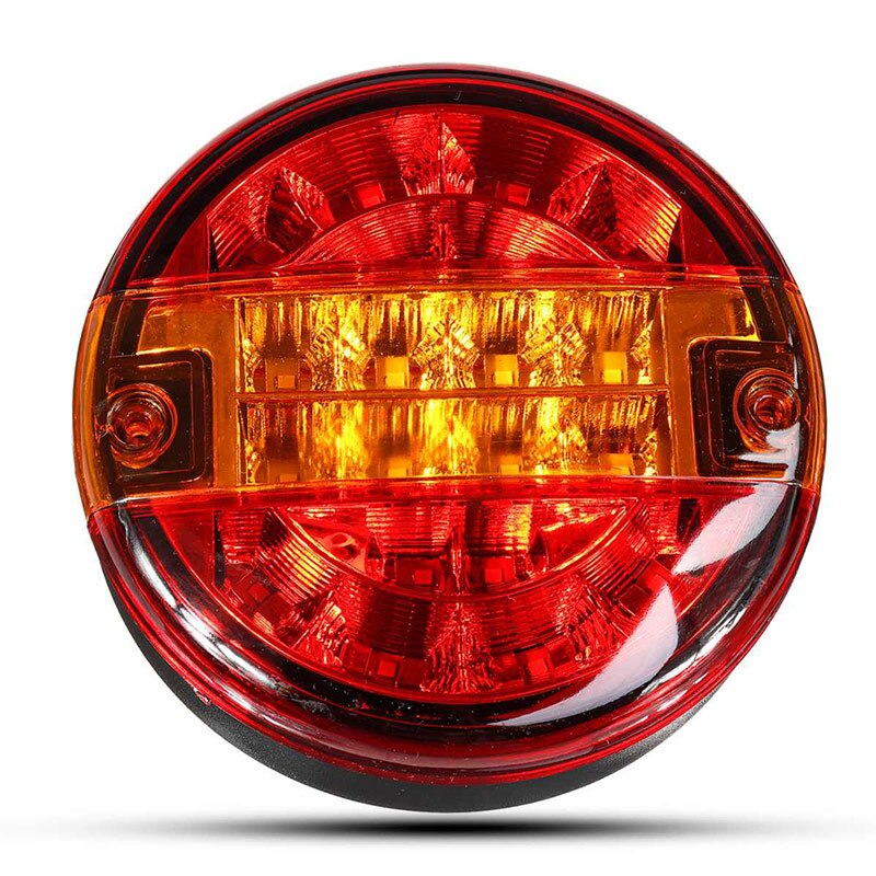 1 pièces 12V 24V LED arrière feu arrière lumineux avertissement rond Hamburger lumières pour lampe camion camion voiture Van remorque