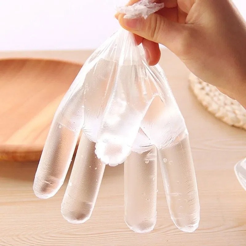 x1000 Guantes desechables de plástico para preparación de alimentos fruta y verdura, para cocina, restaurante.