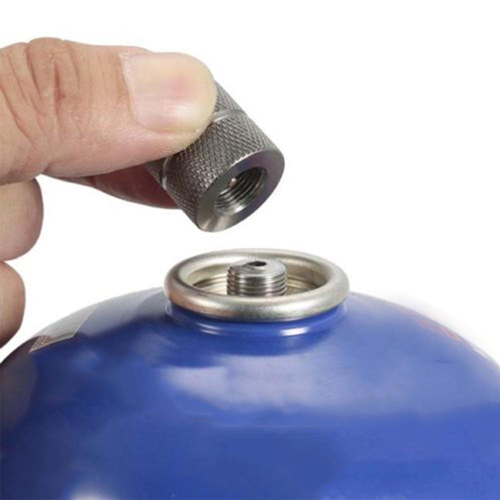 1x Camping Herde Gas Nachfüllung Adapter Konverter Zylinder Füllung Butan Kanister