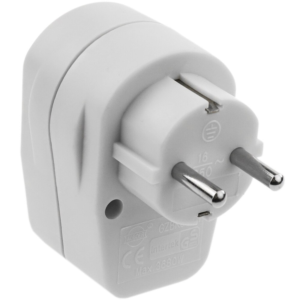 BeMatik – prise schuko blanche 220v ac avec interrupteur