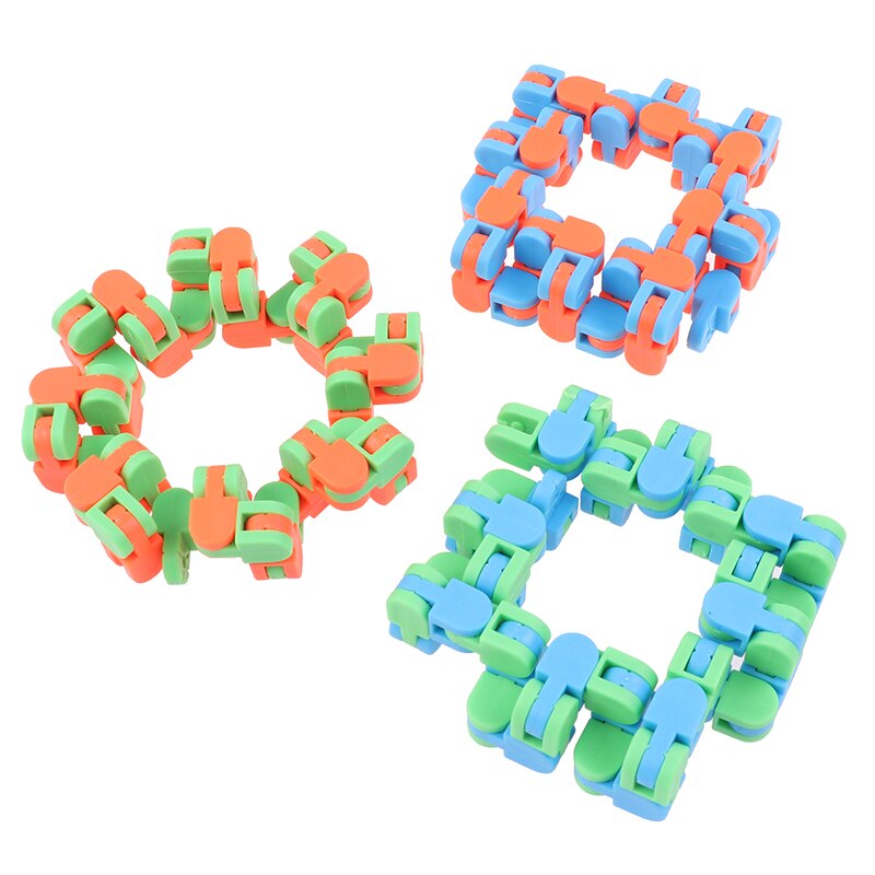 1Pc Wacky Tracks Snap En Klik Fidget Speelgoed Kids Autisme Snake Puzzels Classic Sensory Speelgoed 56*1*1Cm * Geen Swallow