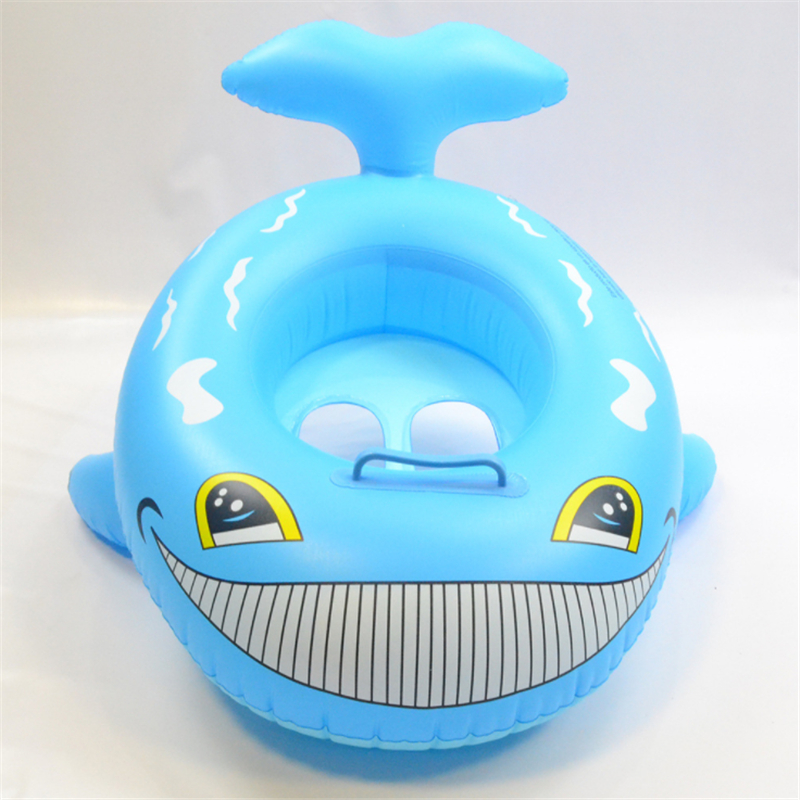 Baby Kids Seat Float Summer Outdoor Beach Pool Inflatable Cartoon Shark Whale Dolphin Swimming Seat Float Boat Water Fun Toys