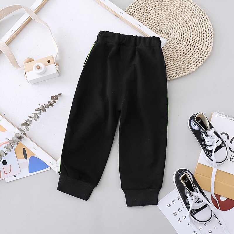 Baby Boys Girls Striped Pants Children Boys Sports Pants Kids Casual Trousers Pants Long Sweatpants for Girls Boys