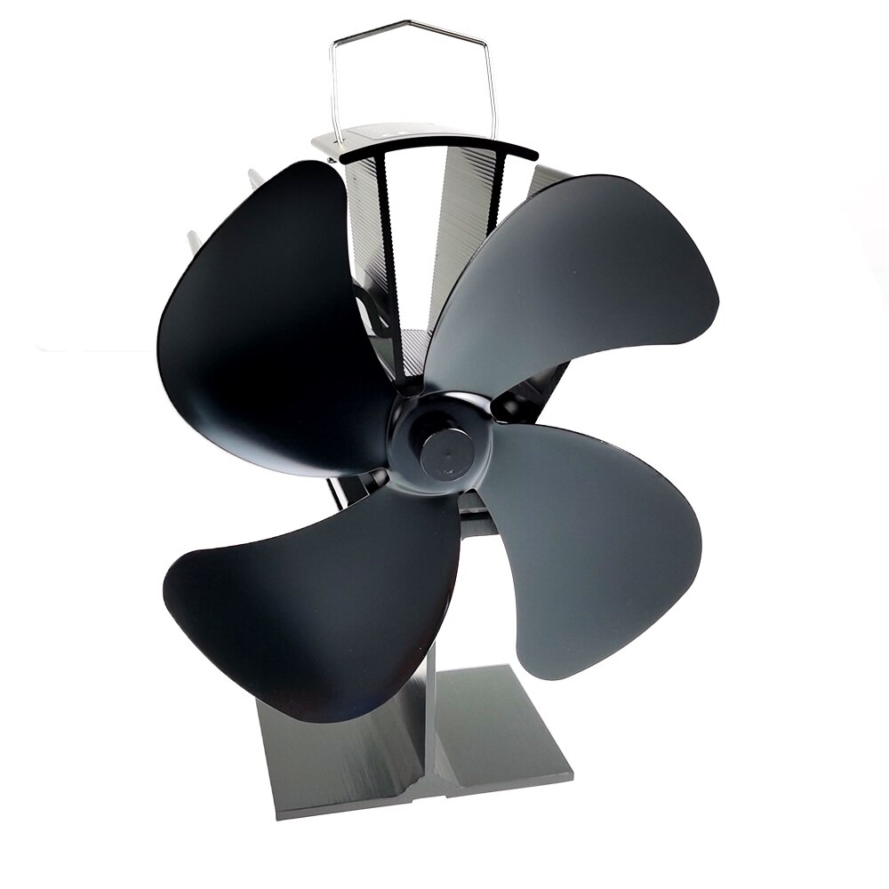 High Temperature Resistant Fan Thermal Kinetic Energy Fan 4 Blades Heat Powered Wood Stove Fan For Log Wood Burner Fireplace
