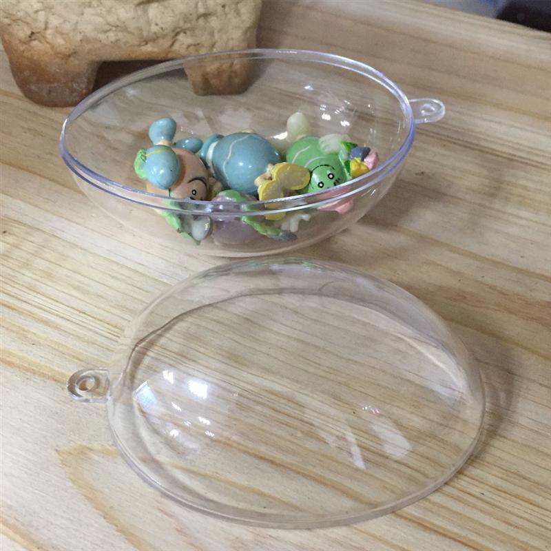 10Pcs And Funny Easter Egg Box Transparent Egg Box Decorated Party Supply Hanging Easter Eggs Transparent packing box