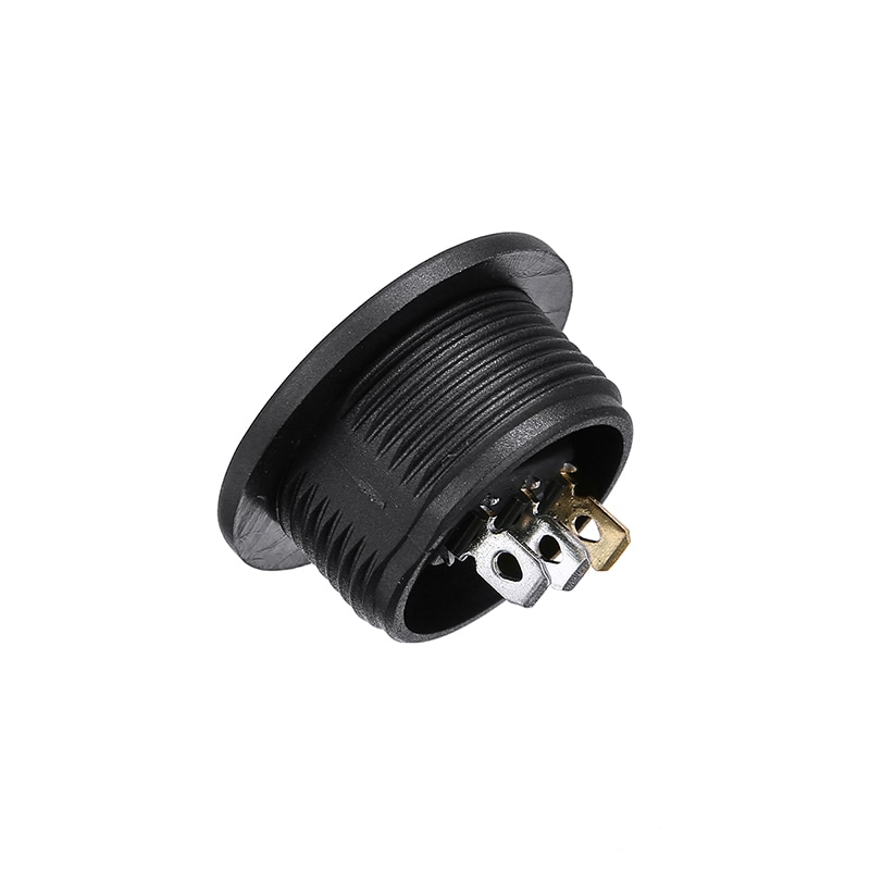Interruptor basculante redondo de 3 pines, 12V y 24V, interruptor de luz LED azul con orificio de 30mm para autocaravana, caravana, barco y Campervan