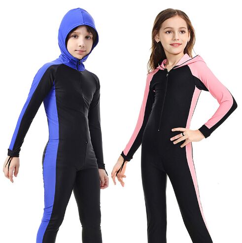 Sbart nylon lange ermer barn våtdrakter dykkerdrakter for gutter/jenter barn utslett vakter one pieces surfing svømme snorkel barn