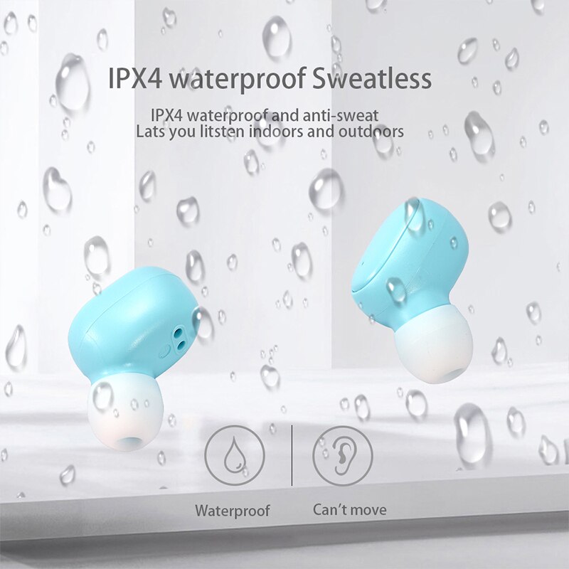 XVIDA-auriculares inalámbricos A6S PRO TWS IPX4, resistentes al agua, Mini auriculares internos Macaron con Bluetooth 5,0 para todos los teléfonos inteligentes