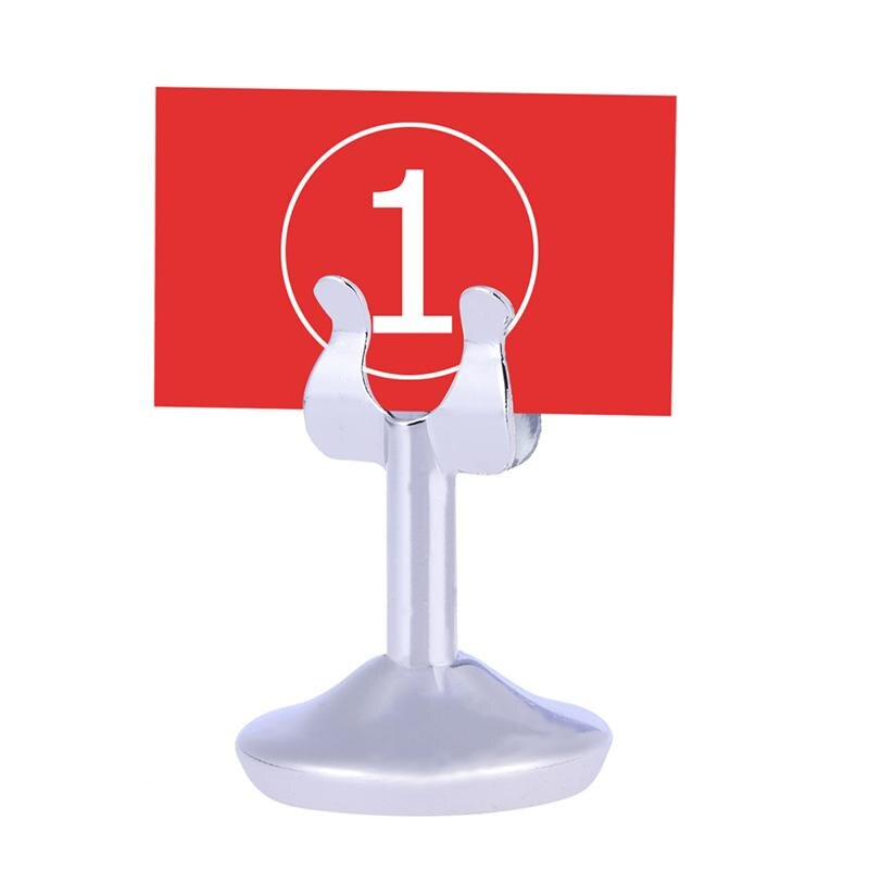 3Pcs Stainless Steel Menu Stand Portable Table Number Holder Menu Place Holder Meal Card Holder for Restaurant