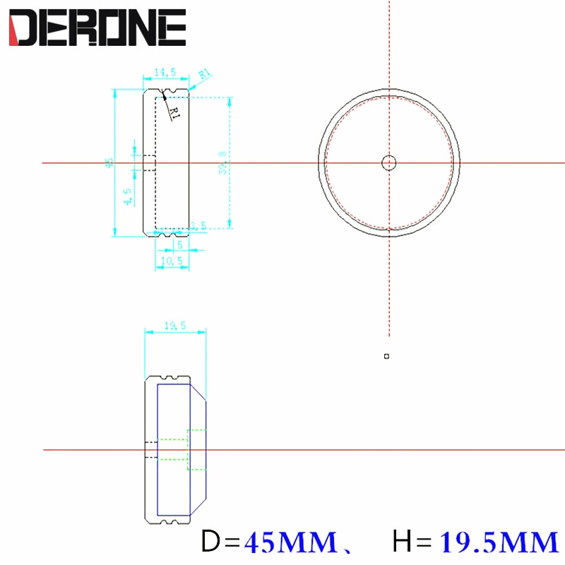 4 Stuk 45Mm * 19.5Mm Aluminium Machine Voet Versterker Voeten Speaker Platenspeler Voeten Rubber Schokabsorptie