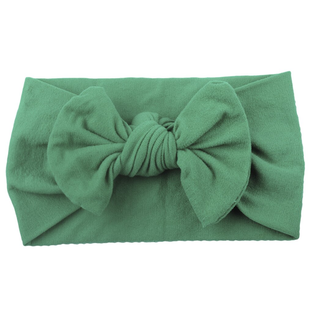Haar Accessoires Meisjes Baby Peuter Solid Hoofdband Mini Hair Band Bow Hoofddeksels Elastiekjes Scrunchy L102
