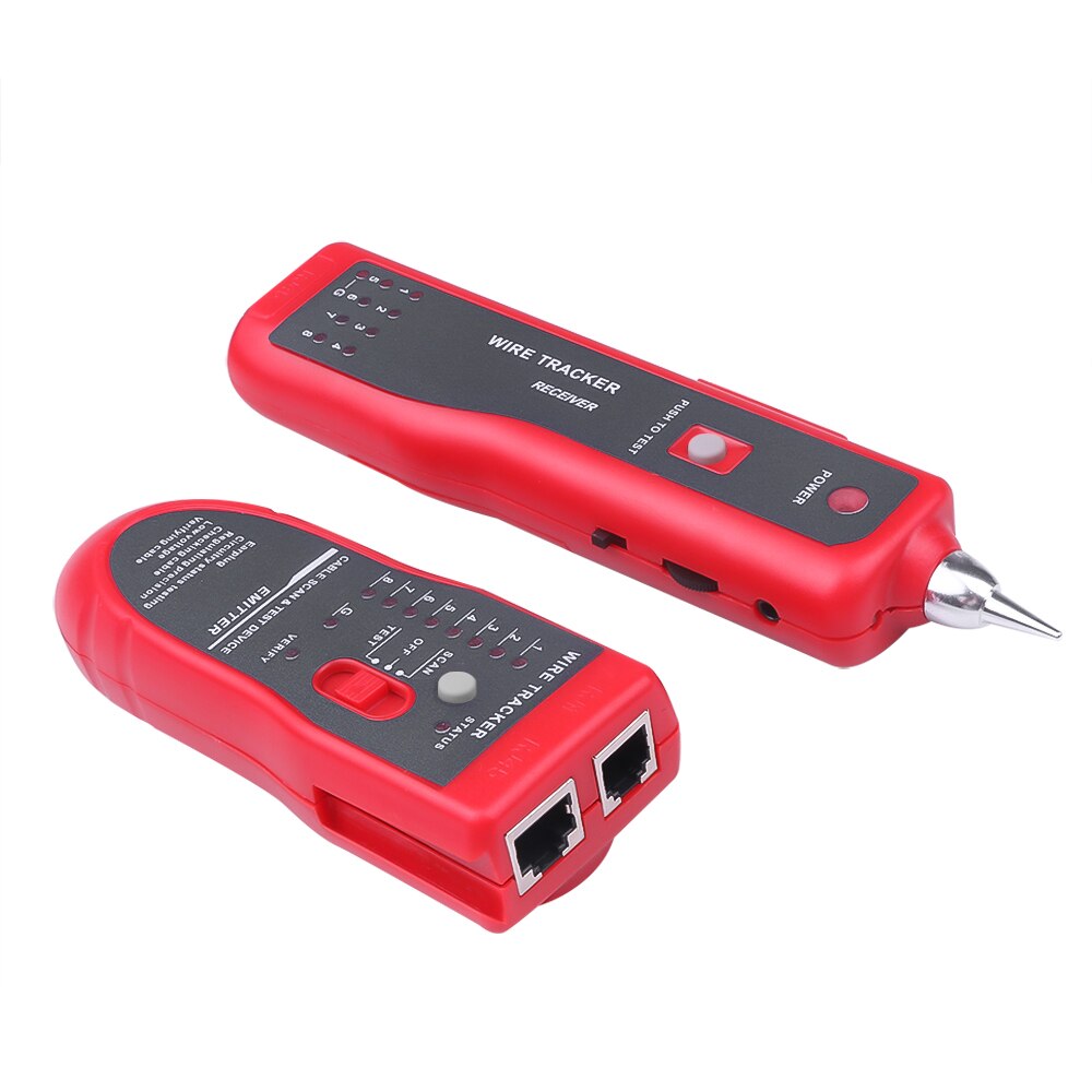 RJ11 RJ45 Cat5 Cat6 Telephone Wire Tracker Tracer Toner Ethernet LAN Network Cable Tester Detector Line Finder Red Color