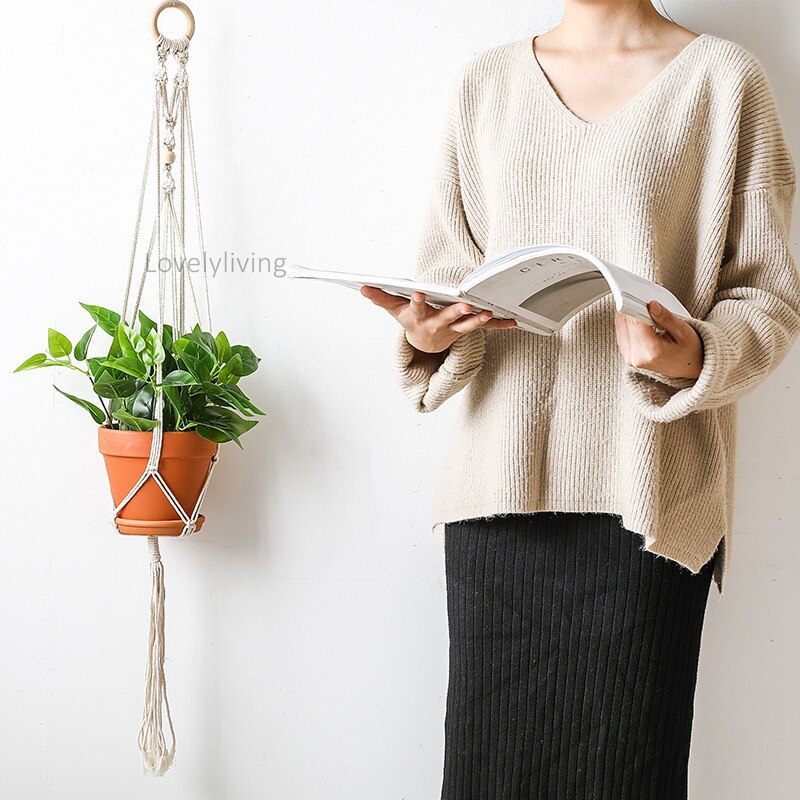 Macrame flower pot makrama macramé macetas colgantes macrame wall hanging planter makramee plant holder hanger