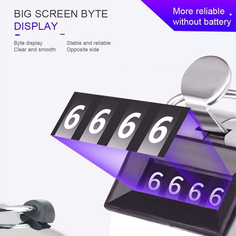 Mini 0-9999 Counter Metal Case Manual Four-Digit Counter Hand Tally Counters Clicker Measuring Tool 4 Models with Thicker Base