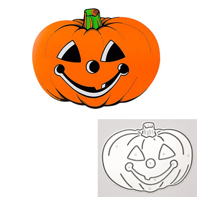 Halloween skrekk gresskar kutte dør triks eller behandle metallform til gjør-det-selv scrapbooking dekorativt håndverk preging utstanset: 2-63 x 50mm