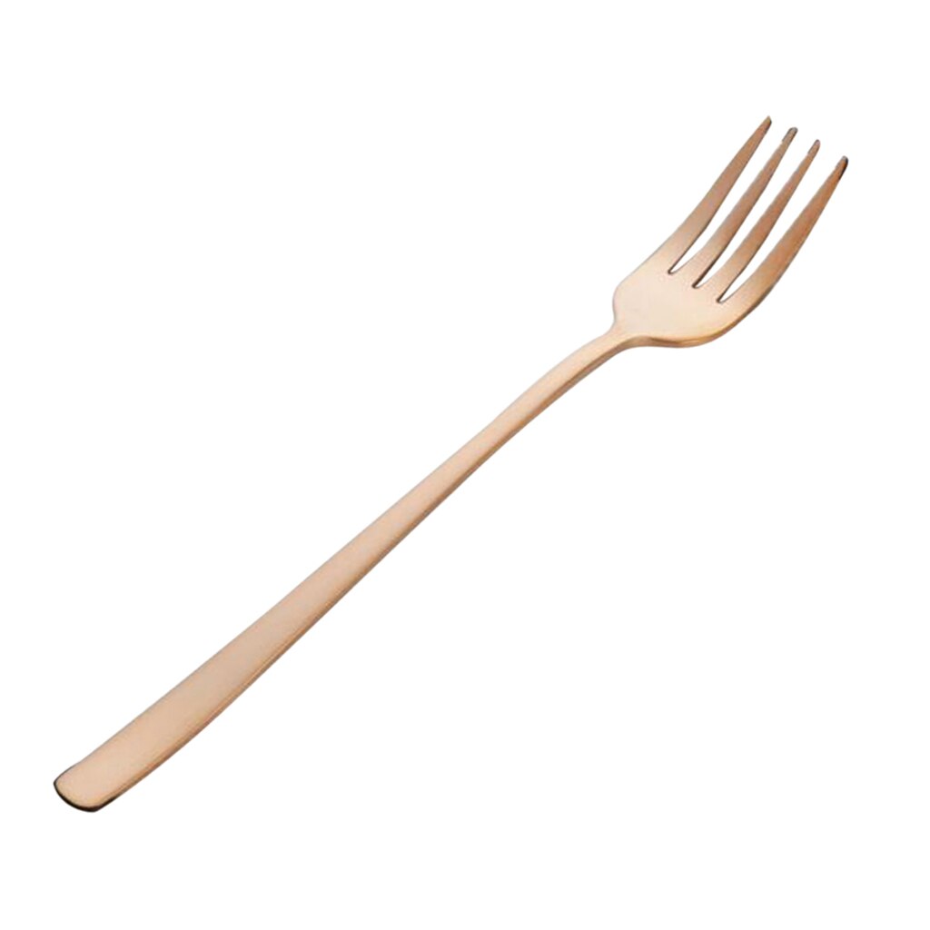 Bordsgafflar bestick rostfritt stål middag gaffel stekgafflar köttgafflar 20 cm: Rosa guld
