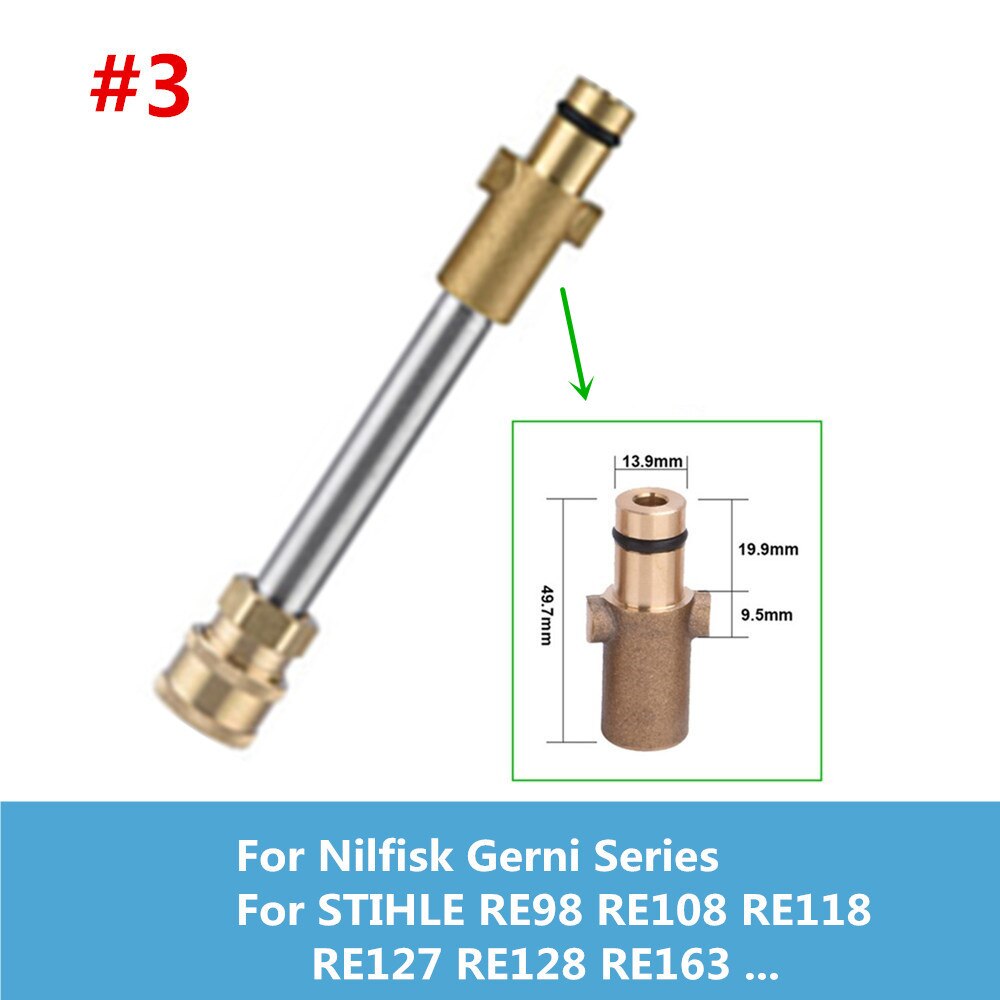 Hnyrusy przedłużacz lanca G1/4 "szybka złączka do myjka ciśnieniowa Adapter do Karcher Interskol LAVOR: Type 3