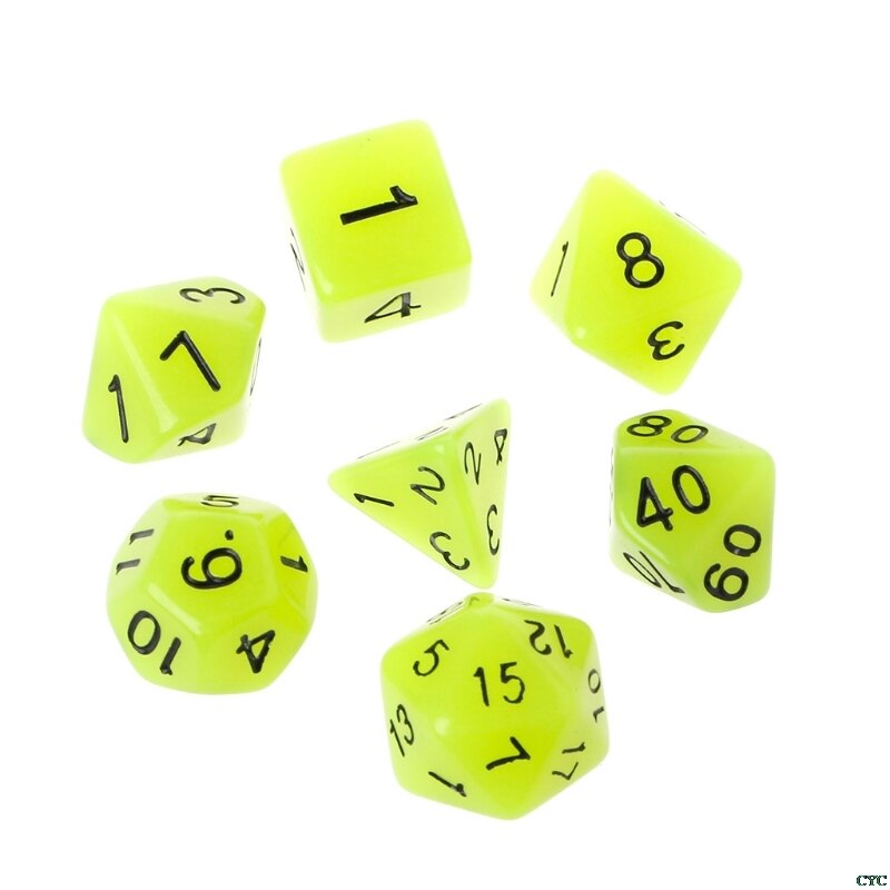 7 pcs multilateral 15mm Transparent Cube Round Corner Portable Table Playing