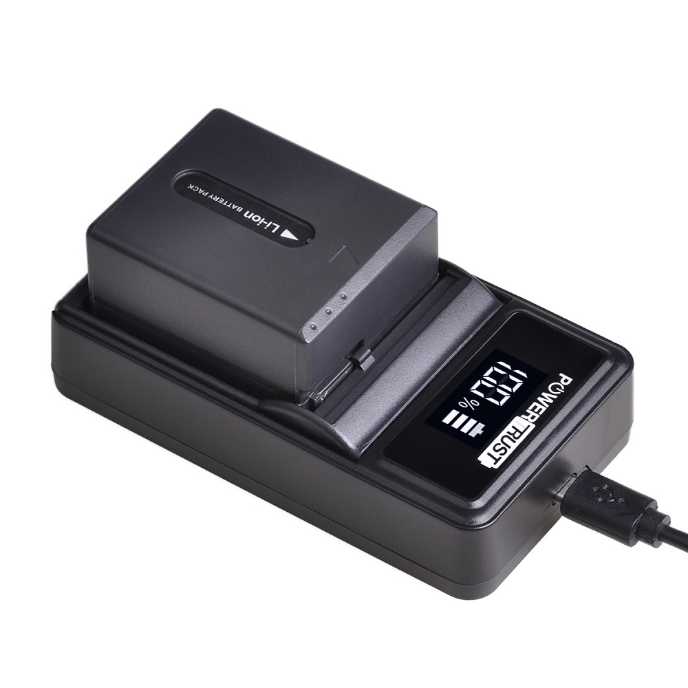 PowerTrust Rechargeable Battery Pack for Sony NP FF71, NP FF70, NP-FF71S Replacement INFOLITHIUM F Series Battery